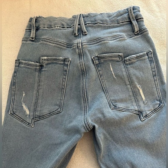 Good American Good Legs Straight Jeans Size 2/26 Blue 449 Wash High Rise Denim - Picture 4 of 15